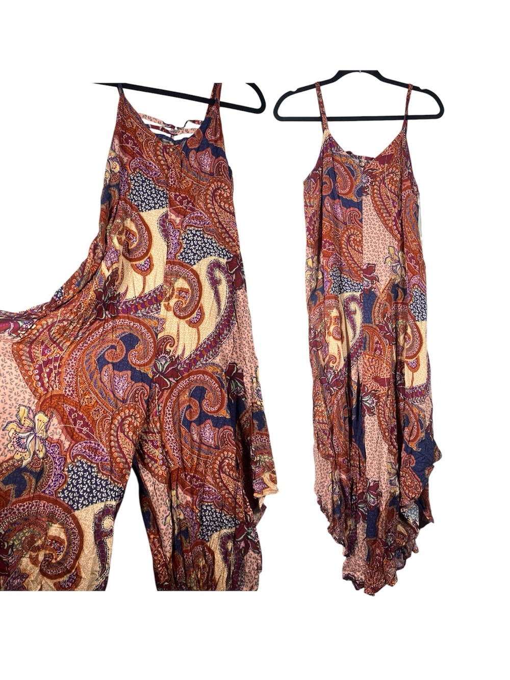 MSK Jumpsuit Patterned Boho Style Tank Top One Piece Medium